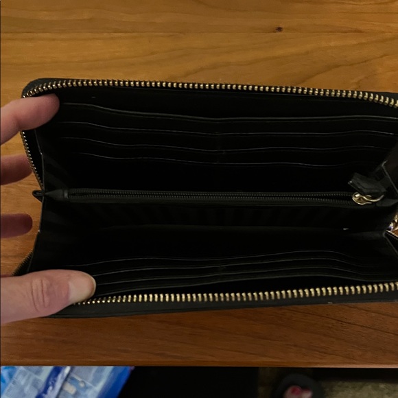 Victoria's Secret Black and Pink Patterned Wallet - Picture 3 of 4